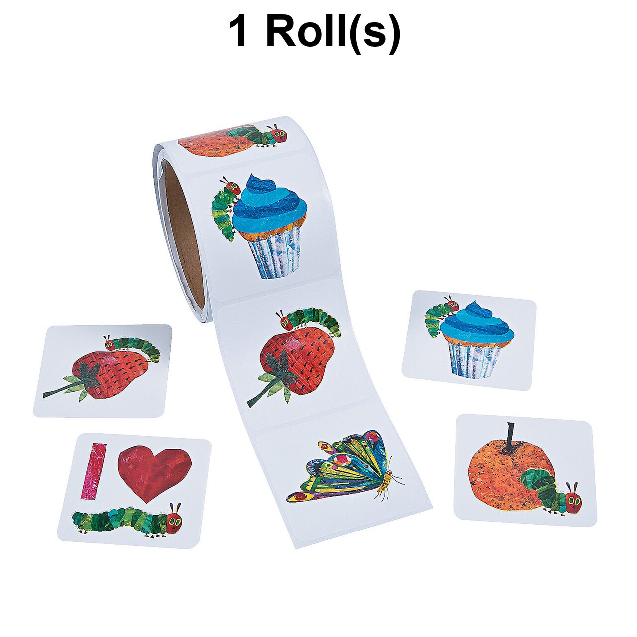 2 1/2" World of Eric Carle The Very Hungry Caterpillar Sticker Roll - 100 Pc